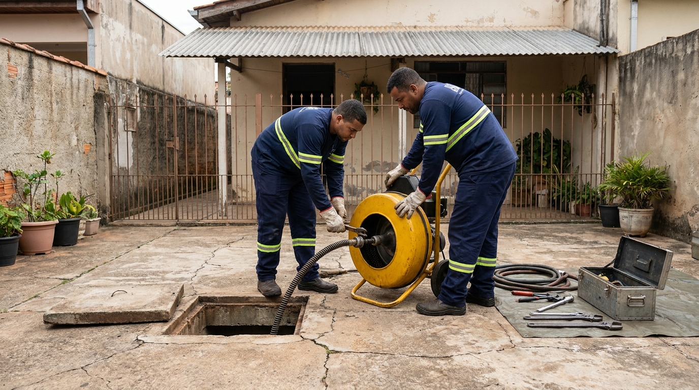 Desentupimento de esgoto em Campo Grande‑MS